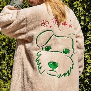 Easel DOG Printed/Embroidered REVERSIBLE Sherpa Jacket
